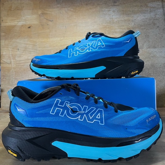 NEW Hoka One One Mafate 5 Mens Sz 12.5 Trail Running Shoes Sneakers Skyward Blue - Picture 1 of 14